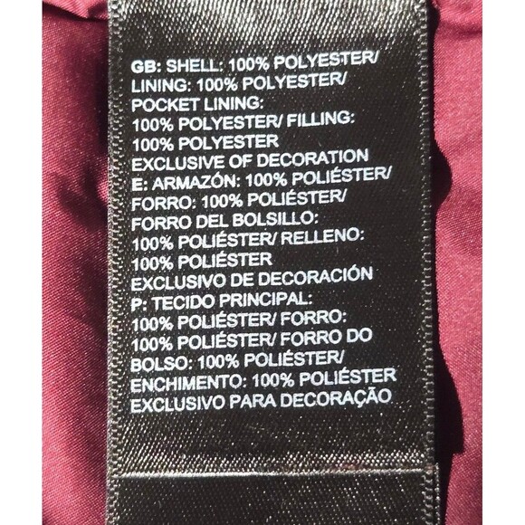 The North Face Tamburello Puffer Vest Maroon Burgundy size Large - Picture 4 of 6